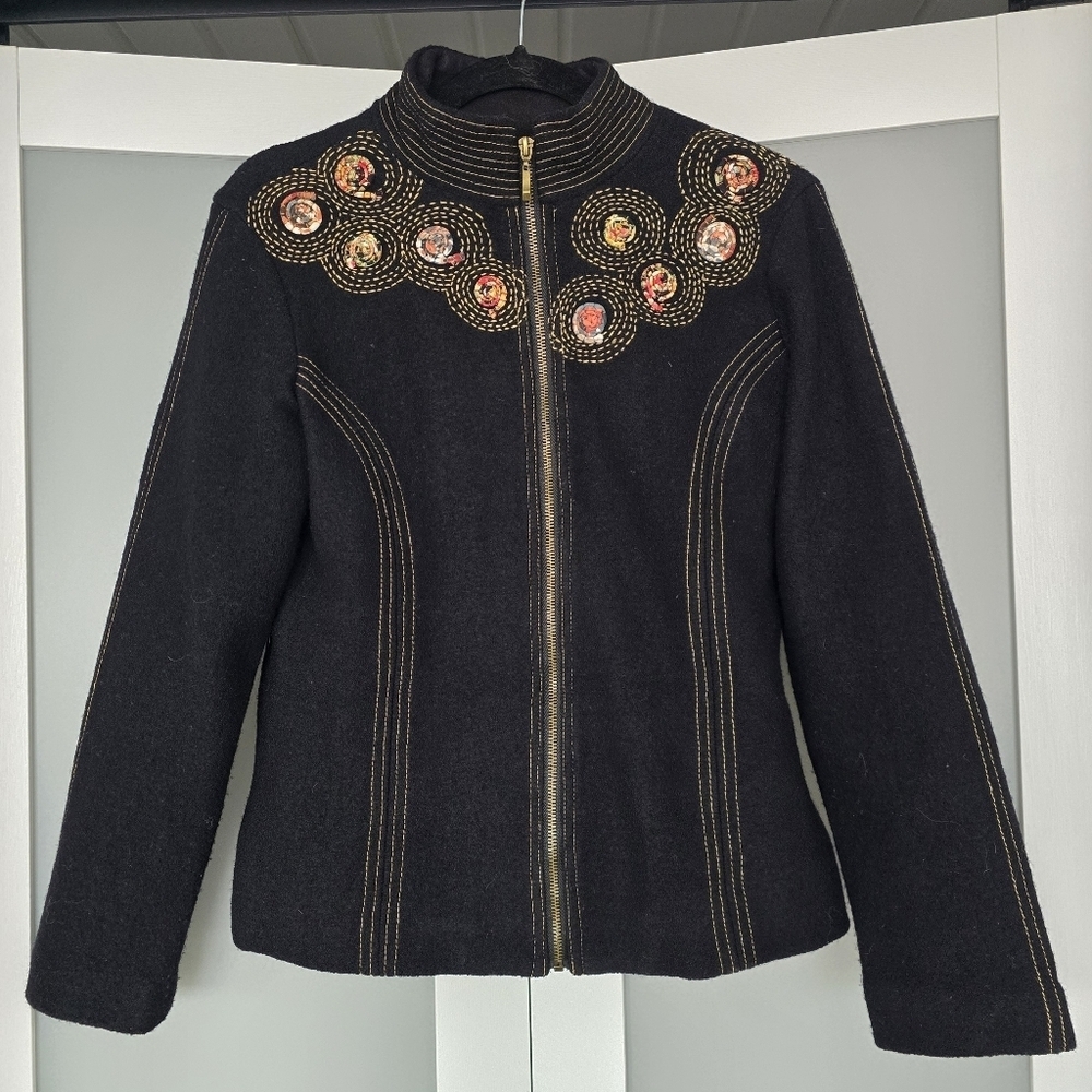 100% Wool Embroideed Jacket - Picture 2 of 12